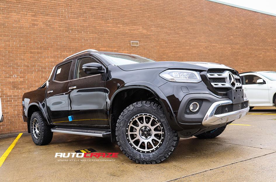 MERCEDES X CLASS CALIBRE SATIN BLACK MACHINED FACE